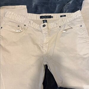 Calvin Klein Men's Beige Straight Jeans